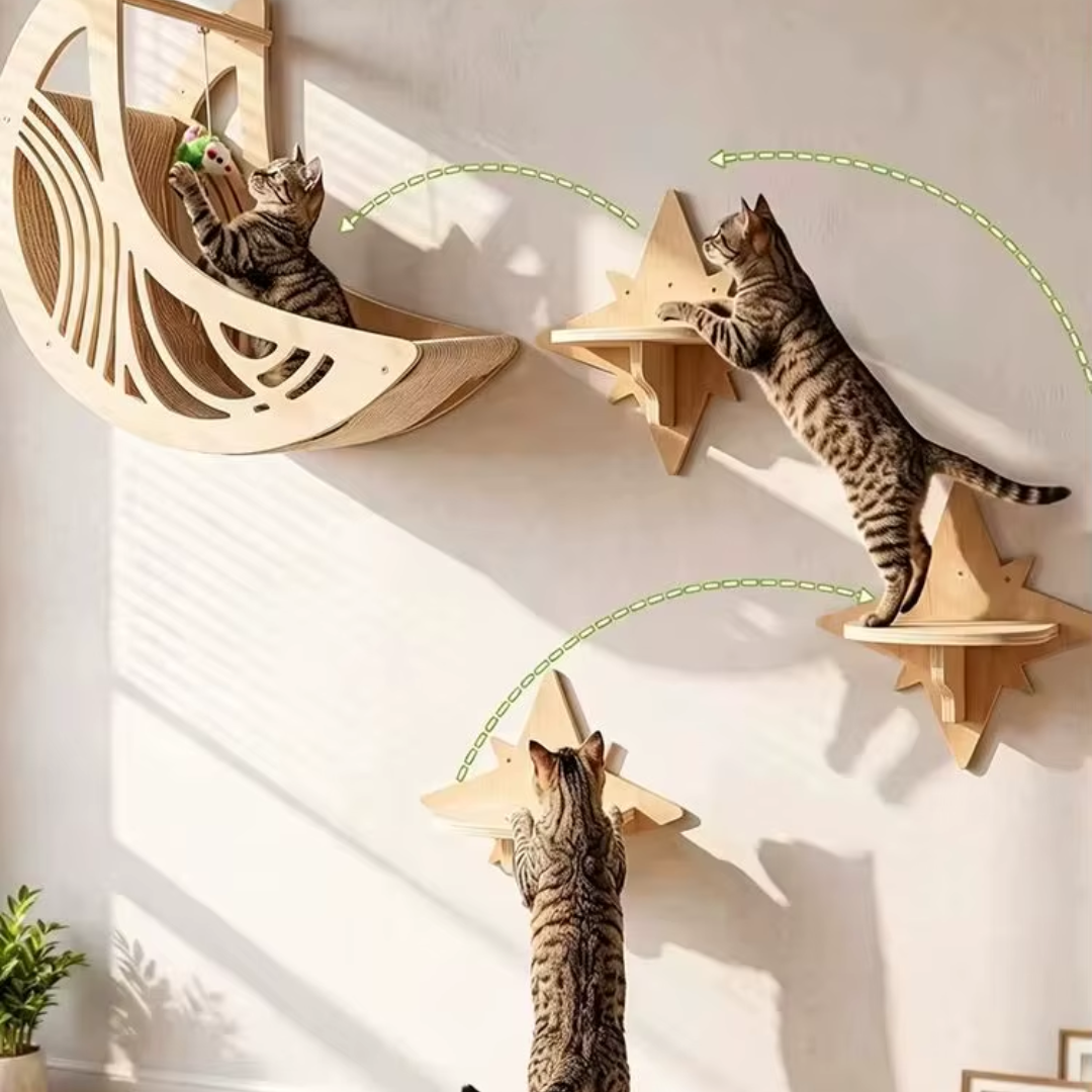 Cama Colgante para Gatos | Nido de Descanso de Madera
